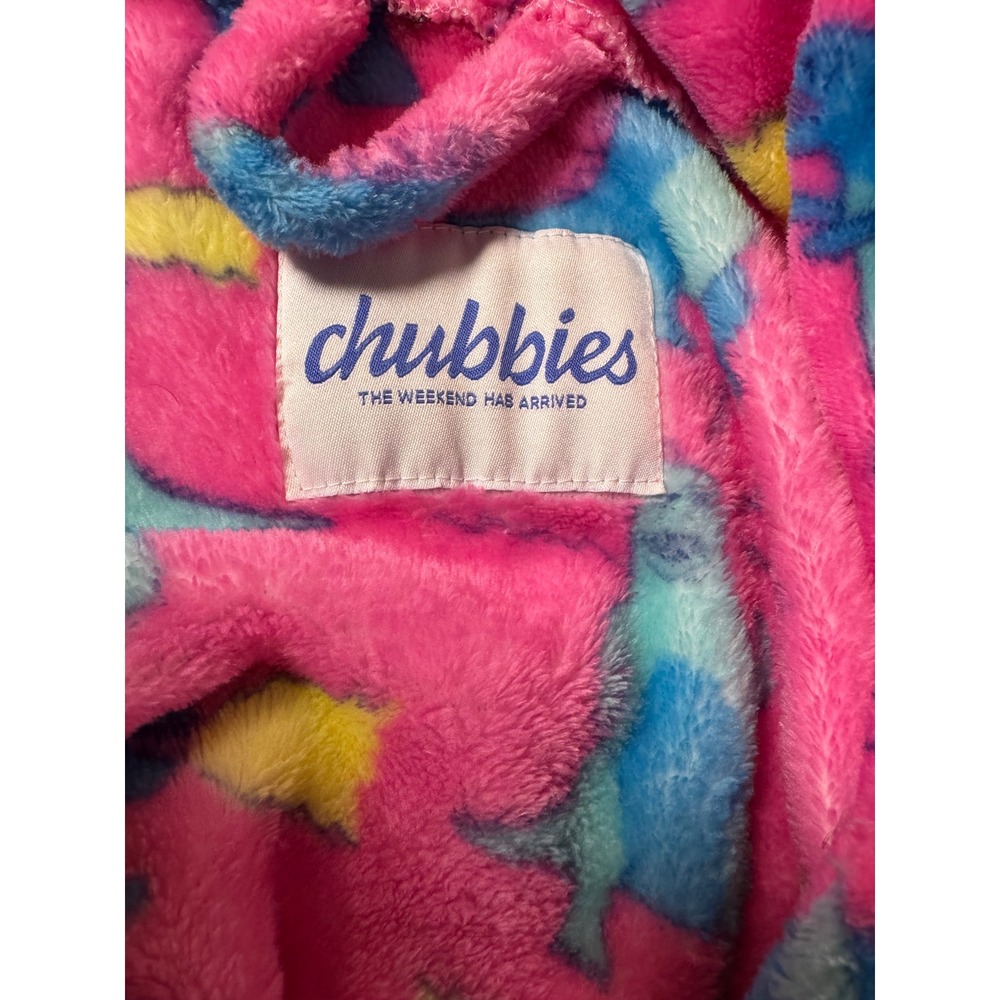Chubbies Pink Dinosaur Plush Fleece Robe The Weekend Has Arrived Loungewear